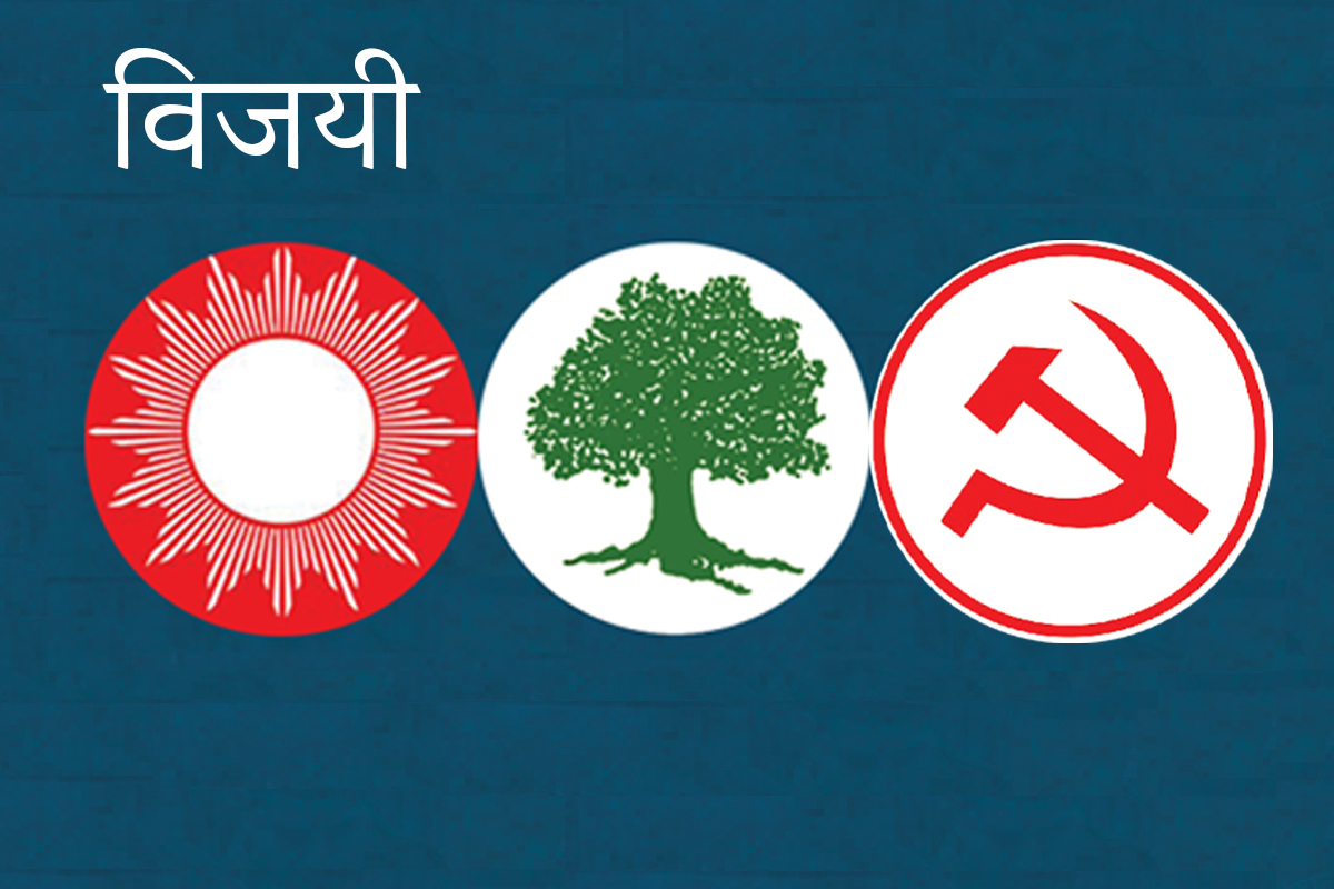 जिल्लामा कुन दल बलियो? यस्तो छ ७७ जिल्लाको परिणाम