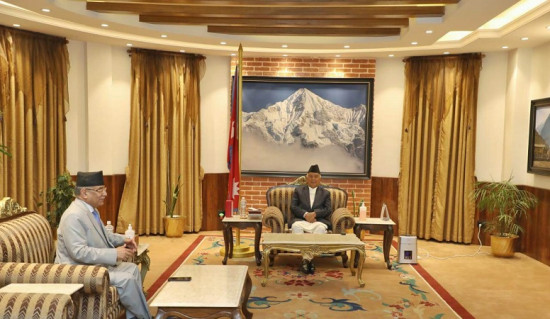 राष्ट्रपति पौडेल र प्रधानमन्त्री दाहालबीच भेटवार्ता
