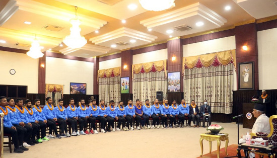 खेल पूर्वाधारमा लगानी बढाउन राष्ट्रपति पौडेलको आग्रह