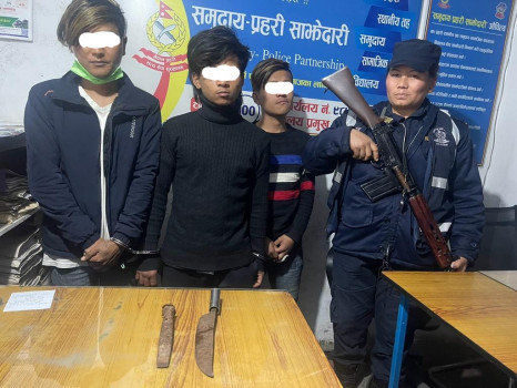 साथीकै संलग्नतामा काठमाडौंमा एक जनामाथि खुकुरी प्रहार, तीन जना पक्राउ
