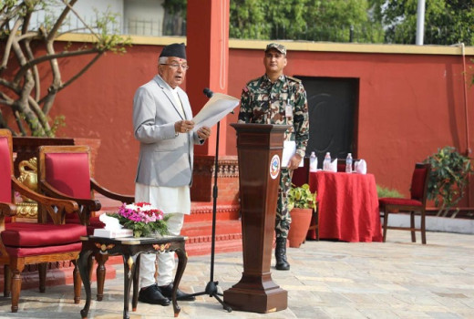 संविधानको अभ्यासलाई प्रभावित हुन नदिने राष्ट्रपति रामचन्द्रको प्रतिबद्धता