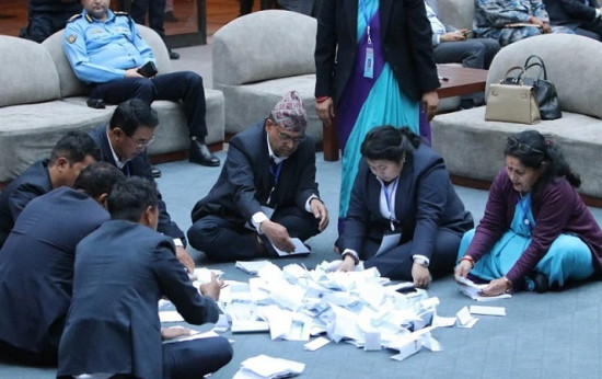 उपराष्ट्रपति निर्वाचनको मतगणना हुँदै