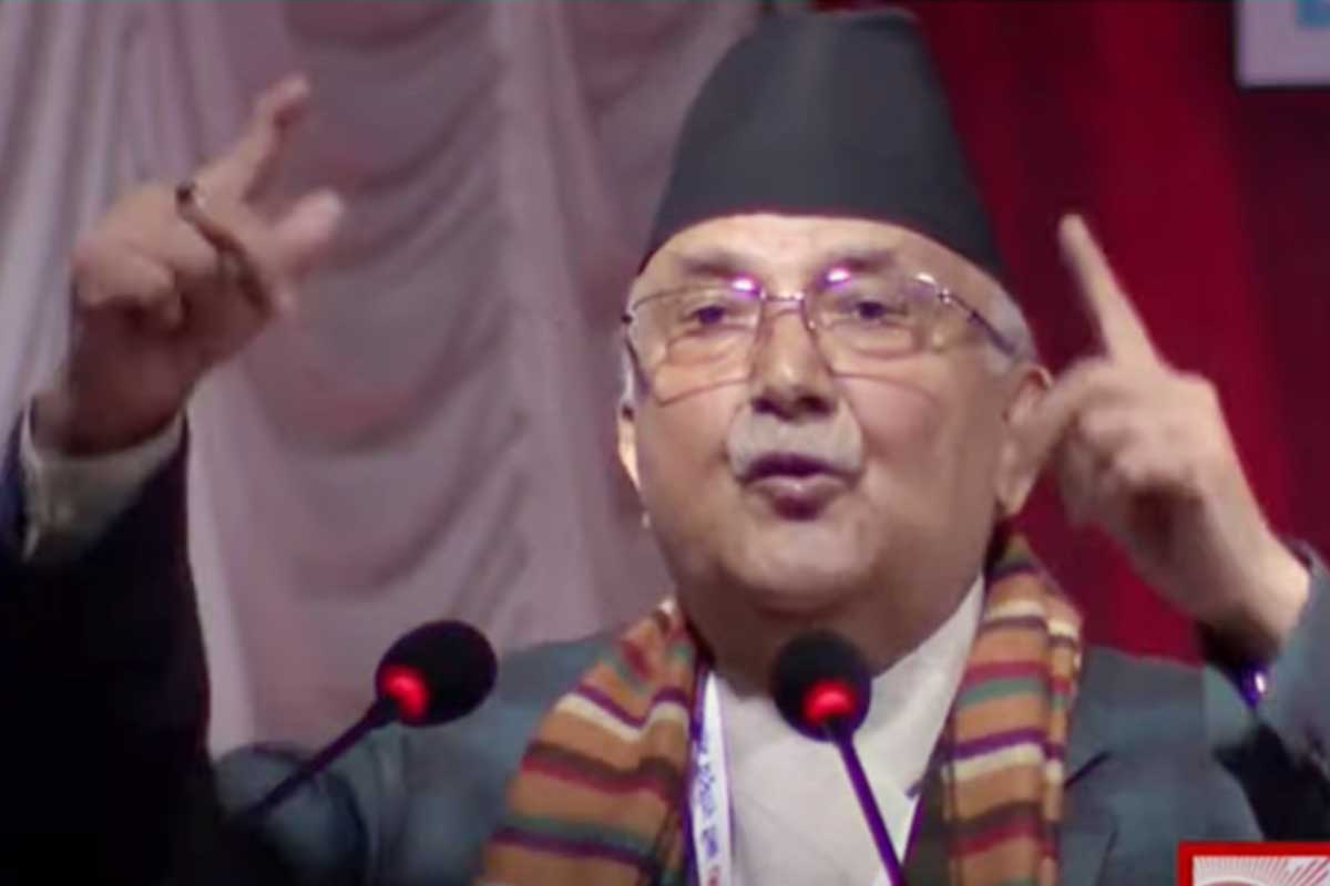 नेपालको घन्टीमा कसैले हावा भरिदिए : एमाले अध्यक्ष ओली