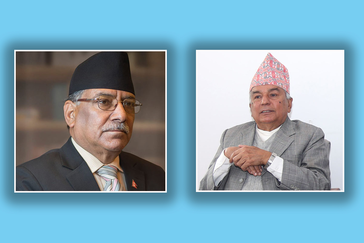 बालुवाटारमा प्रधानमन्त्री प्रचण्डलाई भेटेर रित्तो हात फर्किए कांग्रेस नेता पौडेल