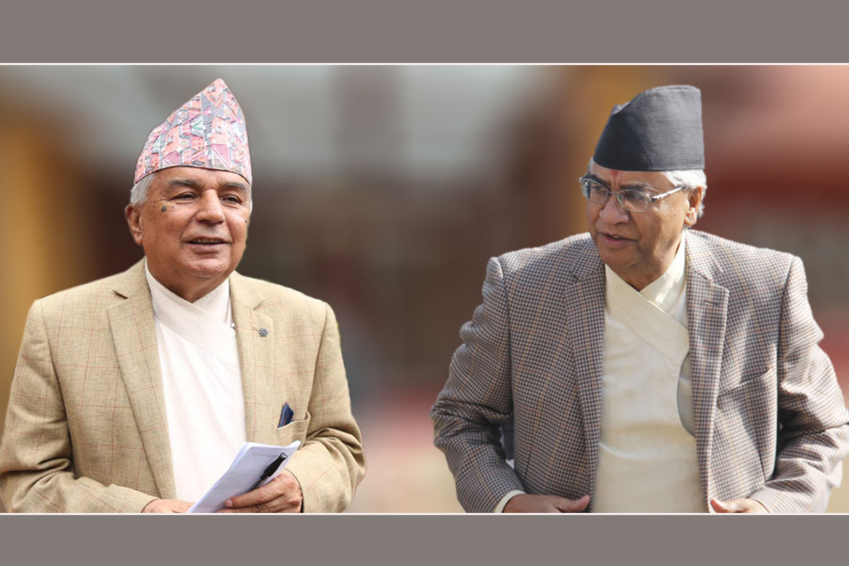 देउवालाई बधाइ दिन बालुवाटार पुगे वरिष्ठ नेता पौडेल र माओवादी नेता शर्मा