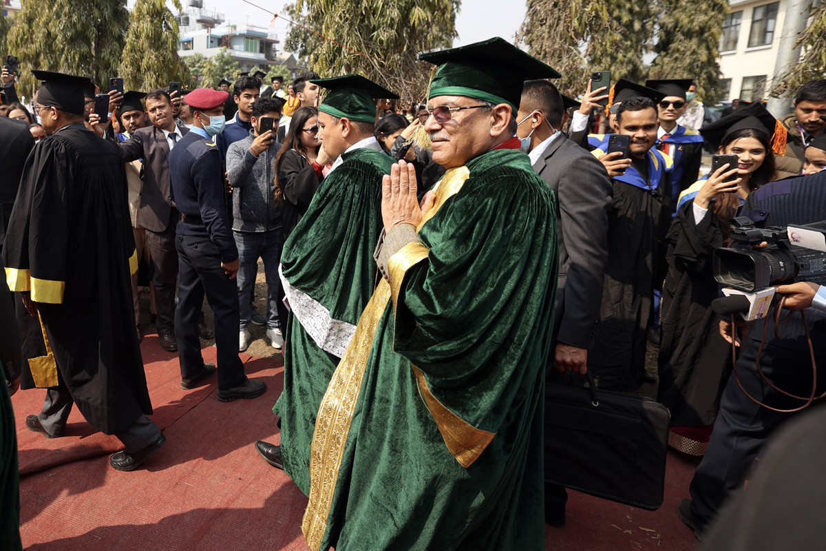 पोखरा विश्वविद्यालयको दिक्षान्तमा प्रधानमन्त्री