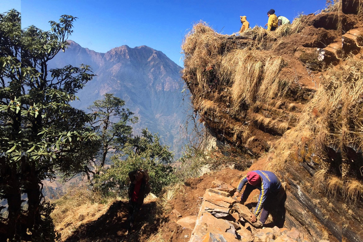 पर्यटन प्रवर्द्धन गर्न भिर छिचोलेर पदमार्ग