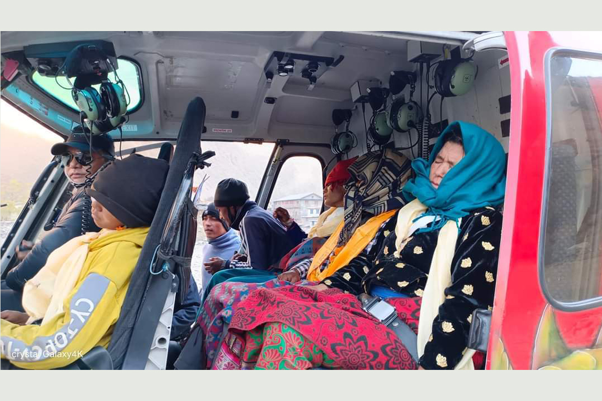 डोल्पामा एमाले र माओवादी कार्यकर्ताबीच झडप, चारजना घाइतेलाई हेलिकप्टरबाट काठमाडौं लगियो
