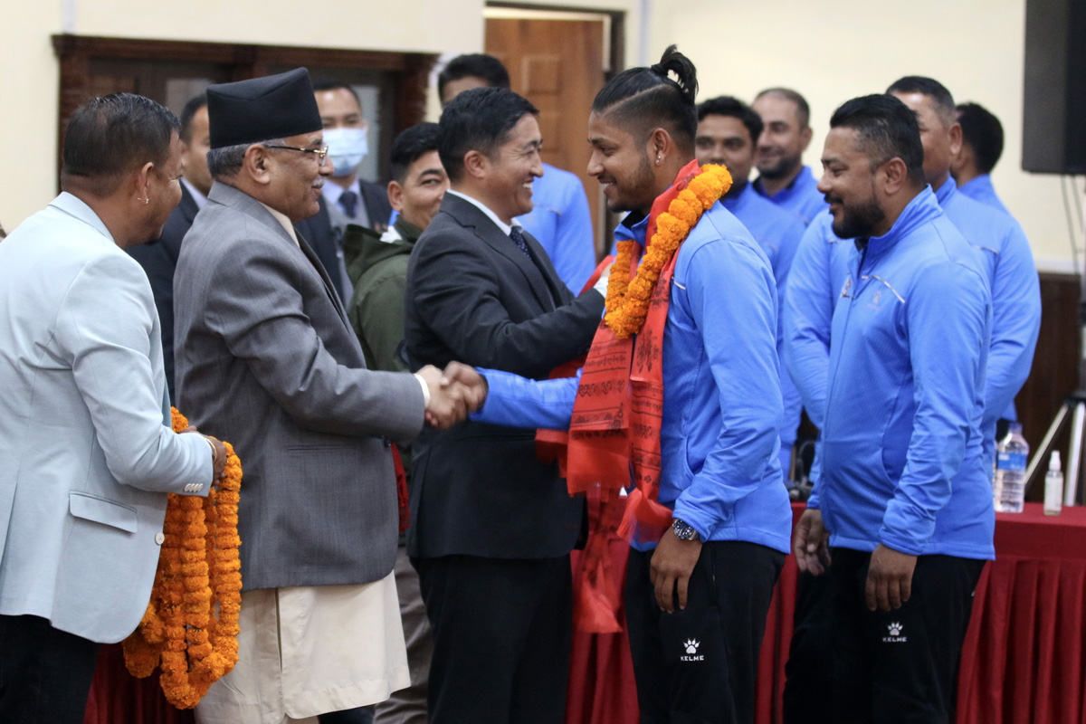 विजेता खेलाडीलाई बालुवाटारमा बधाई